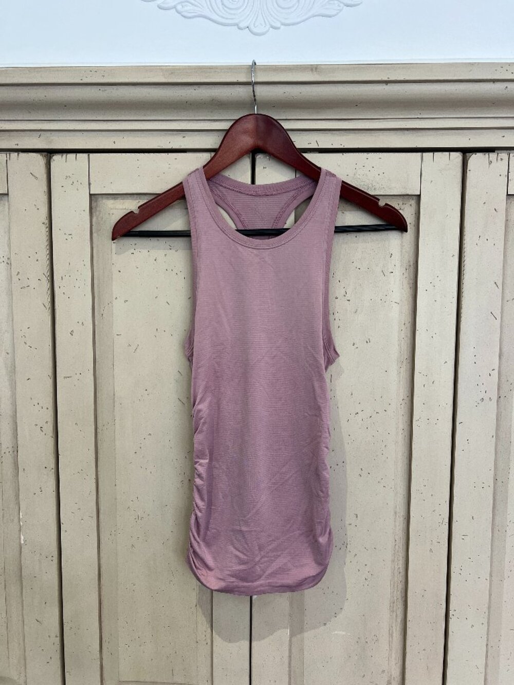 Lululemon Swiftly Speed Tank Side Cinch Swift Stride Racerback Pink Taupe Sz 0